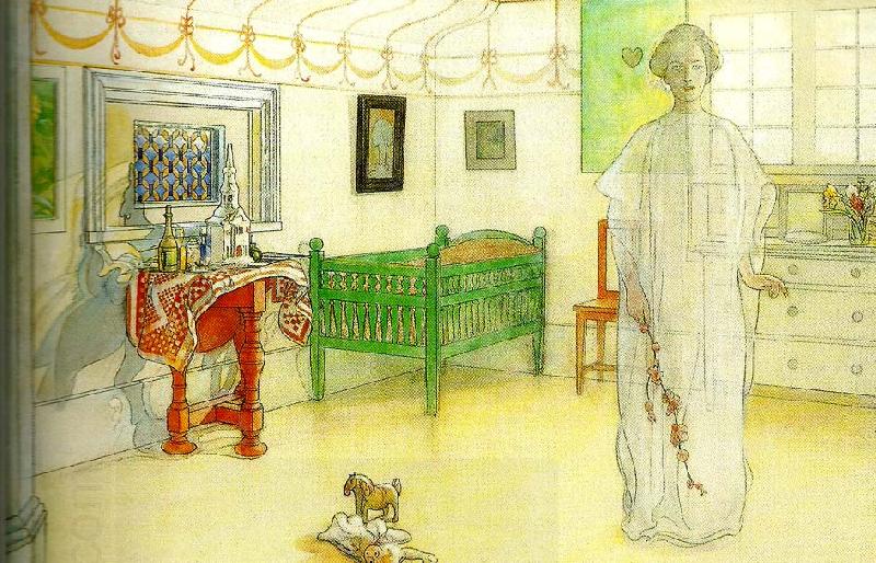 Carl Larsson hemmets goda angel China oil painting art